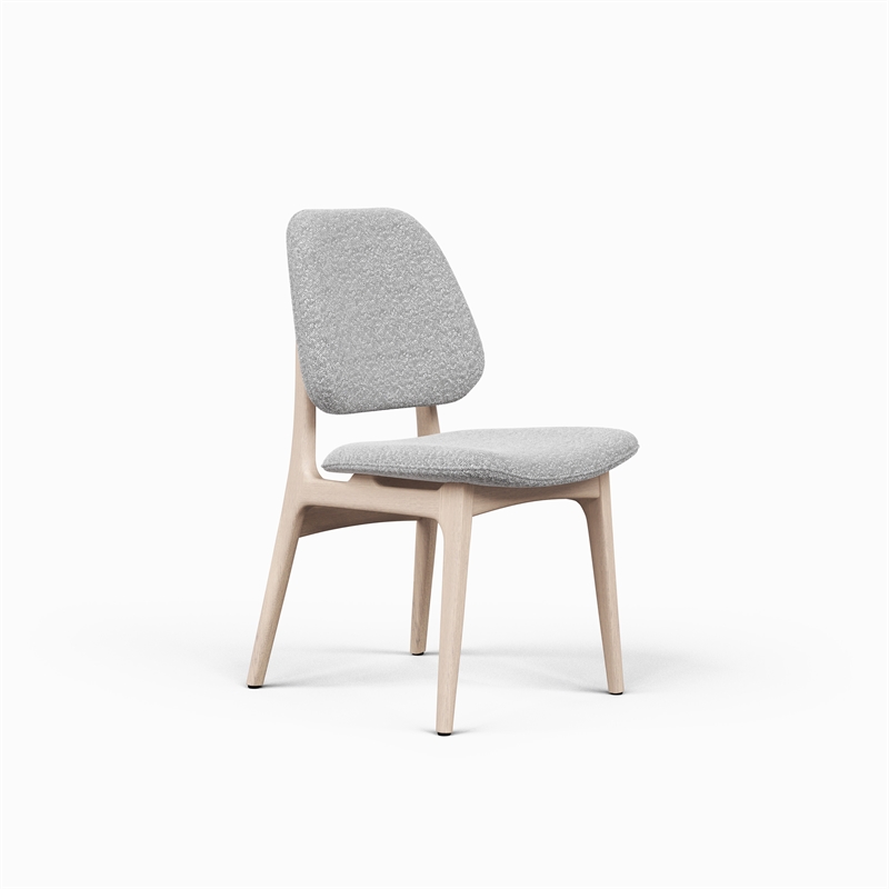 Urbia Modern Brazilian Ariel Side Chair in Boucle Crafted Glaze Upholstery