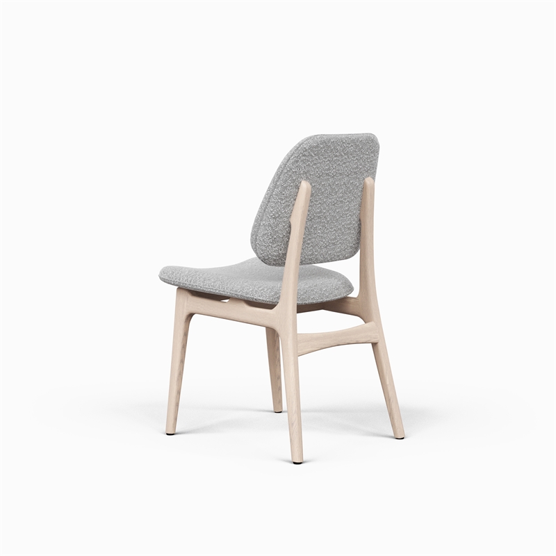 Urbia Modern Brazilian Ariel Side Chair in Boucle Crafted Glaze Upholstery