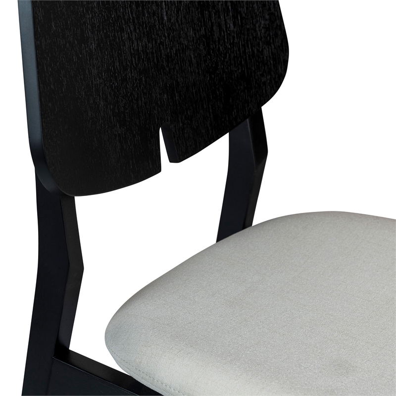 Urbia Modern Brazilian Beth Side Chair in Alabaster Seat Ebano Frame