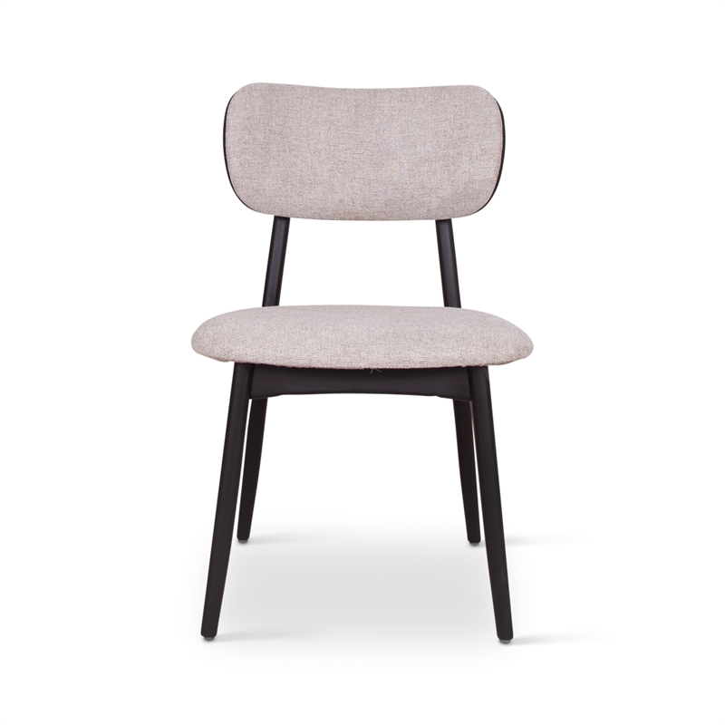 Urbia Modern Brazilian Claudia Side Chair in Harvest Jute Upholstery Ebano Frame