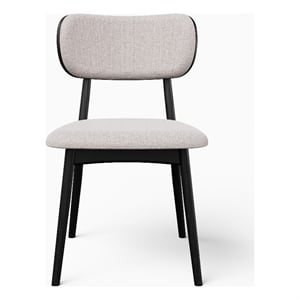 Urbia Modern Brazilian Claudia Side Chair in Harvest Jute Upholstery Ebano Frame