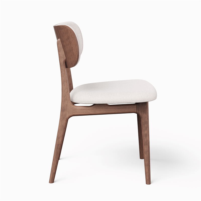 Urbia Modern Brazilian Claudia Side Chair in Harvest Natural Upholstery