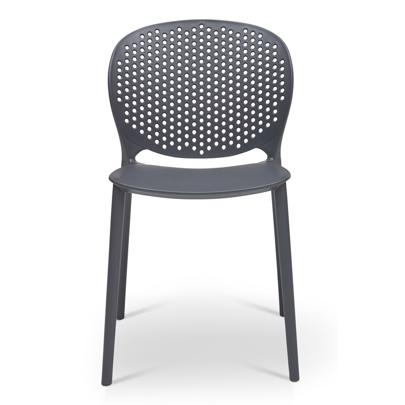Urbia Metro Bailey Side Chair in Black Gray Seat (Set of 4 )