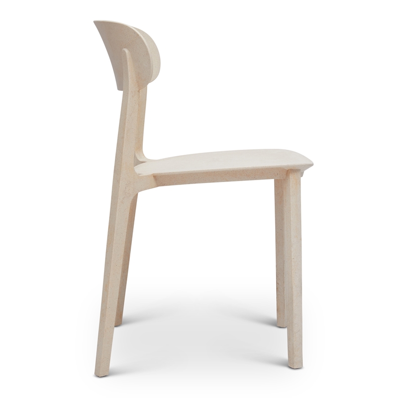 Urbia Metro Spencer Eco-Friendly Outdoor Stacking Chair in Beige (Set of 4)