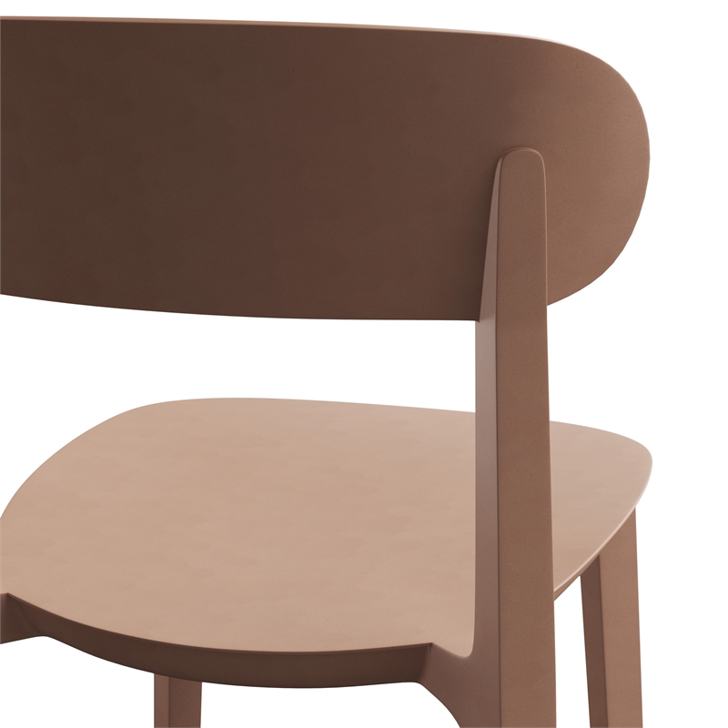 Urbia Metro Spencer Eco-Friendly Outdoor Stacking Chair in Dusty Rose (Set of 4)