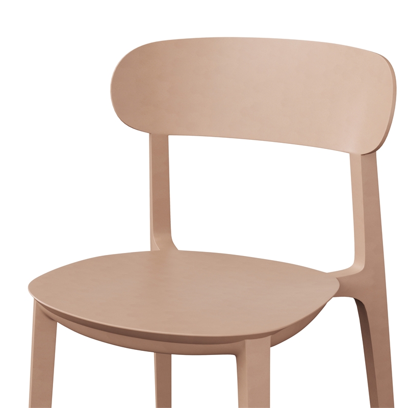 Urbia Metro Spencer Eco-Friendly Outdoor Stacking Chair in Dusty Rose (Set of 4)