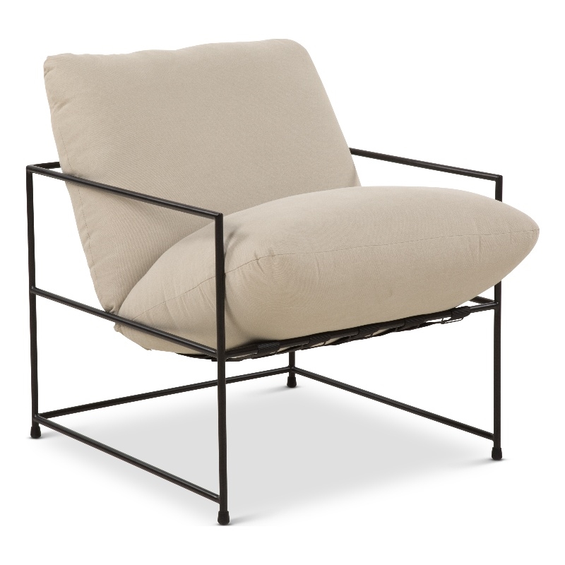 Urbia Metro Trent Accent Chair in Washed Sand Upholstery