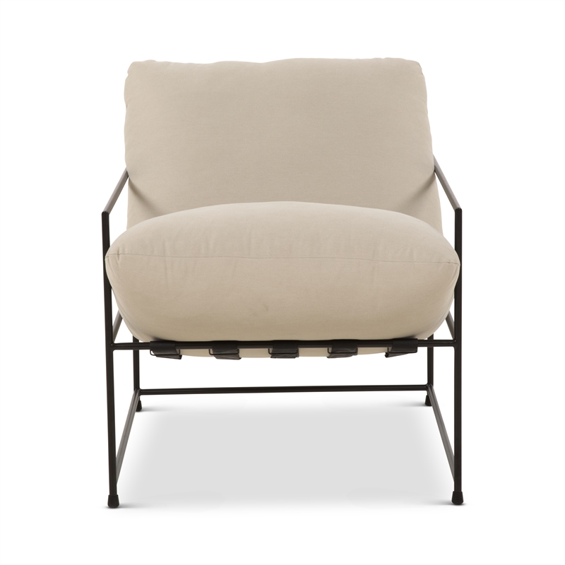 Urbia Metro Trent Accent Chair in Washed Sand Upholstery