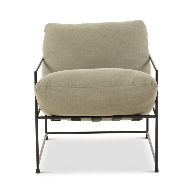 Urbia Metro Trent Accent Chair in Washed Forest Upholstery