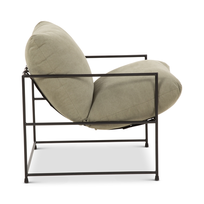 Urbia Metro Trent Accent Chair in Washed Forest Upholstery