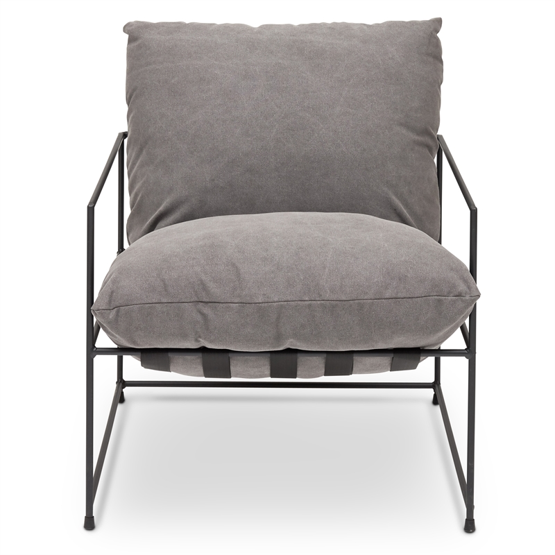 Urbia Metro Trent Accent Chair in Washed Grey Upholstery