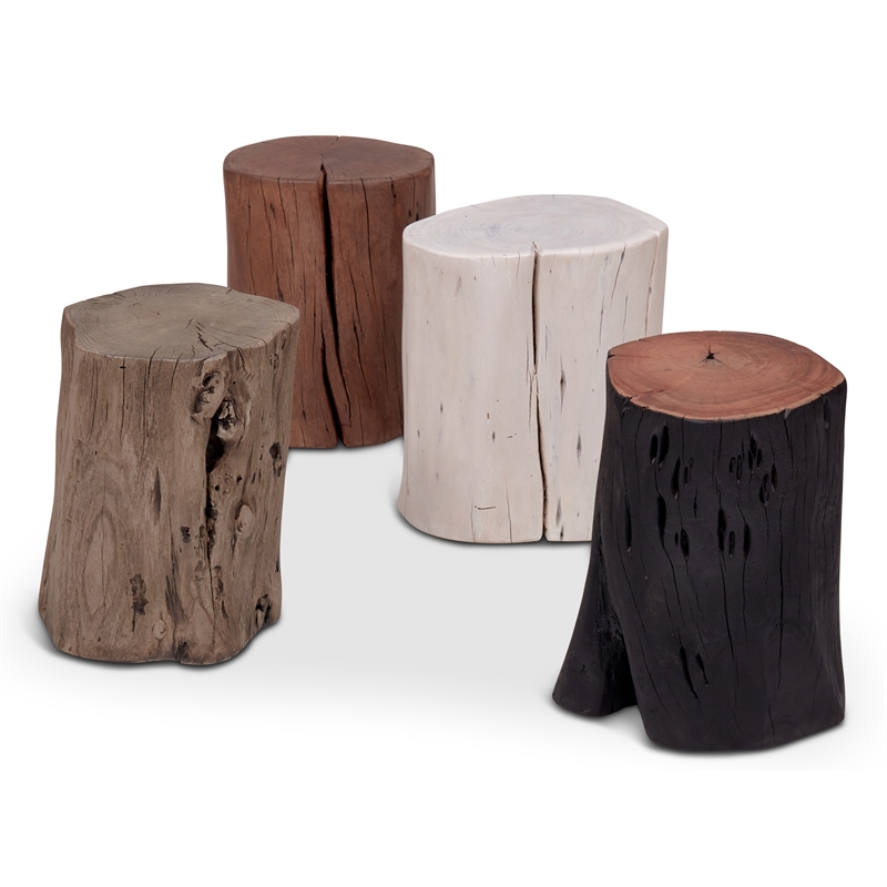 Urbia Brooks Solid Wood Stump in Ebonized
