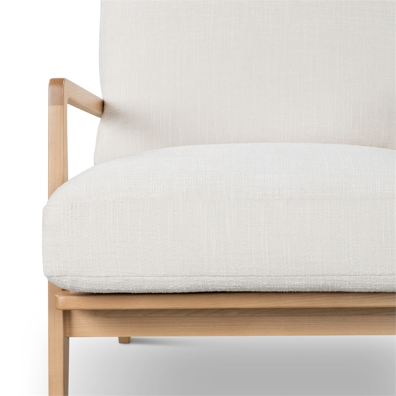 Urbia Metro Carmelo Upholstered Accent Chair in Oak/Cream