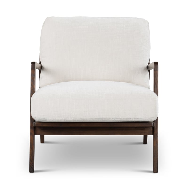 Urbia Metro Carmelo Upholstered Accent Chair in Walnut/Cream