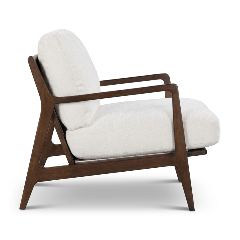 Urbia Metro Carmelo Upholstered Accent Chair in Walnut/Cream