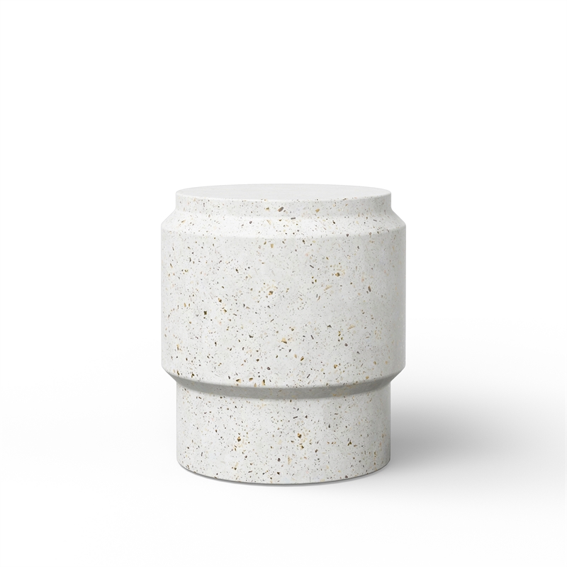 Urbia Mixx Barrel Stool in Ivory Terrazzo