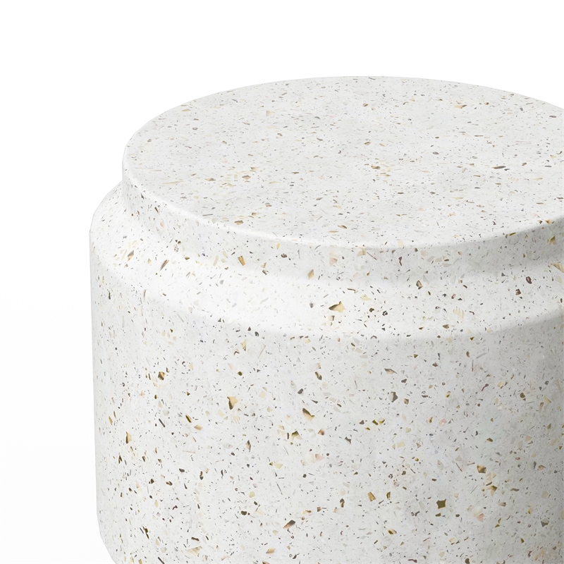 Urbia Mixx Barrel Stool in Ivory Terrazzo