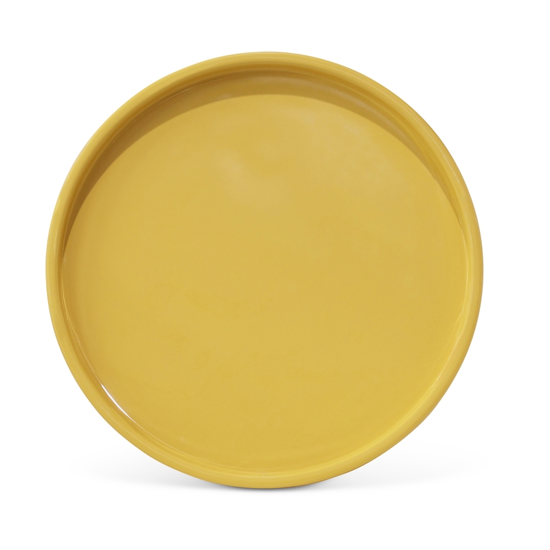 Urbia Eclat Sofia Enamel End Table in Yellow Ochre