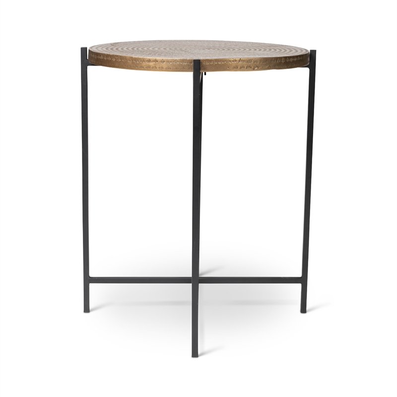 Urbia Elements Navi End Table in Antique Brass