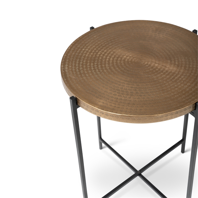 Urbia Elements Navi End Table in Antique Brass