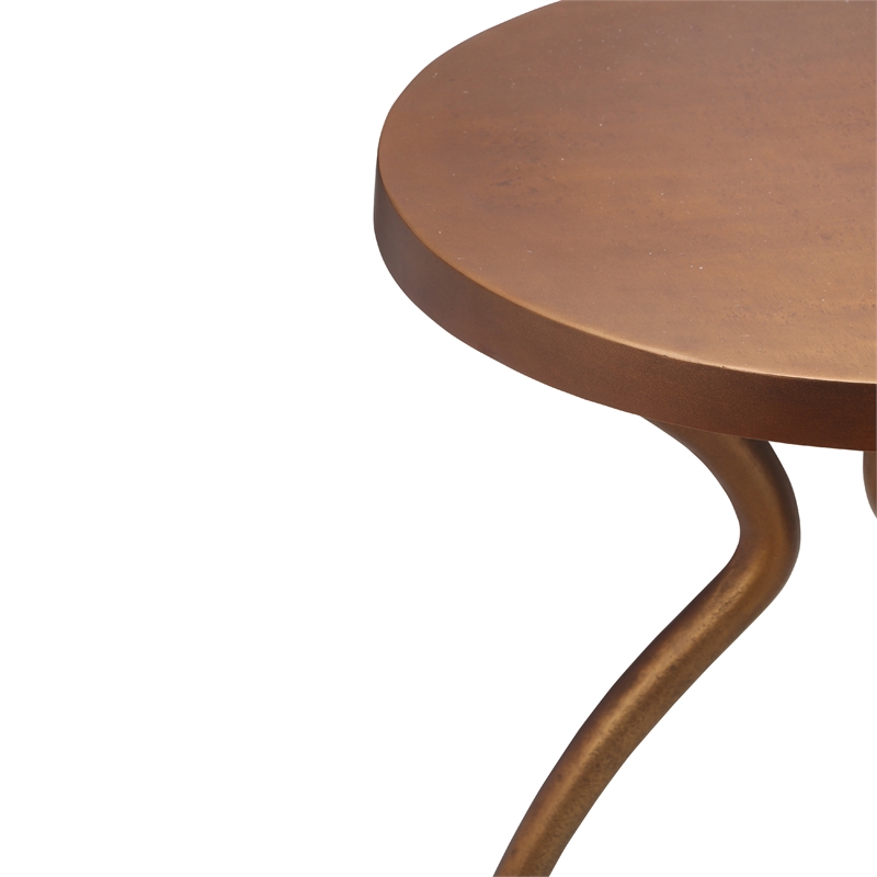 Urbia Elements Sarp End Table in Antique Brass