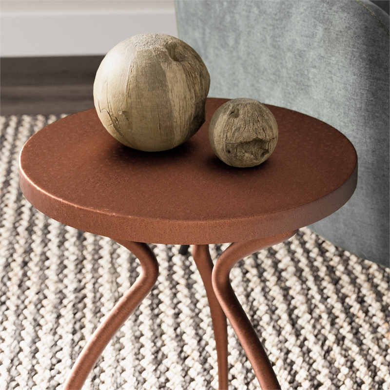 Urbia Elements Sarp End Table in Antique Brass