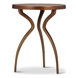 Urbia Elements Sarp End Table in Antique Brass