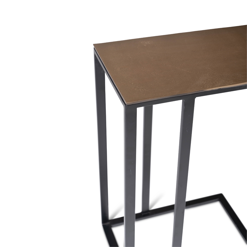 Urbia Elements Tanu C-Table End Table in Antique Brass