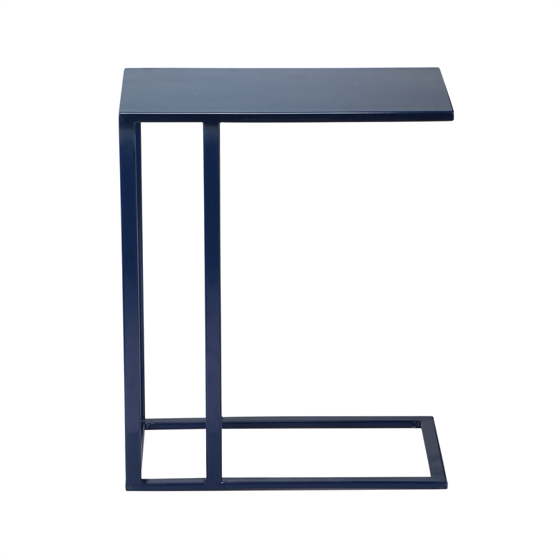 Urbia Elements Tanu C-Table Enamel Top End Table in Navy