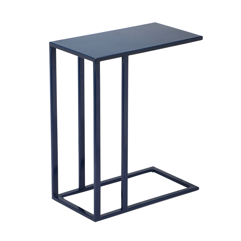 Urbia Elements Tanu C-Table Enamel Top End Table in Navy
