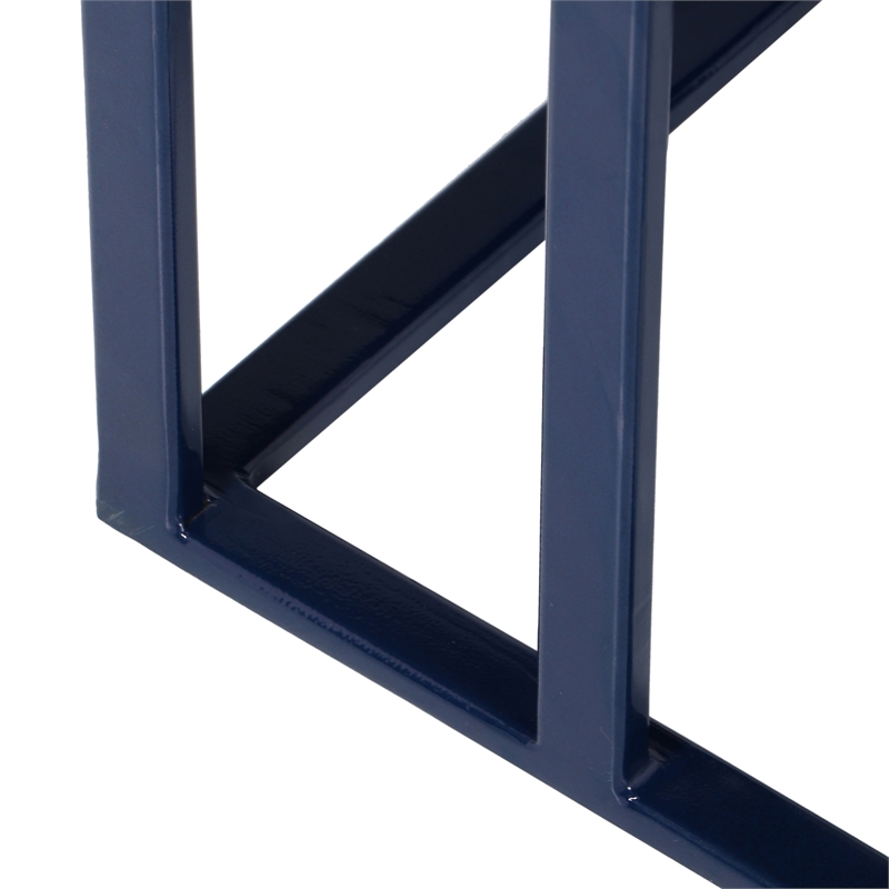 Urbia Elements Tanu C-Table Enamel Top End Table in Navy