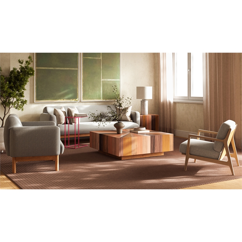 Urbia Elements Tanu C-Table Enamel Top End Table in Plum