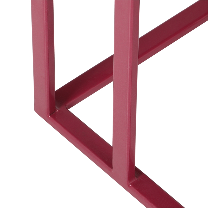 Urbia Elements Tanu C-Table Enamel Top End Table in Plum
