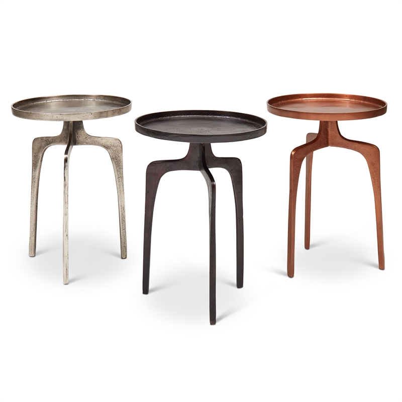 Urbia Elements Vinya End Table in Vintage Silver