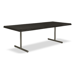 Urbia Brooks  40&quot x 79&quot Dining Table T Base in Ebonized Top Pewter Base