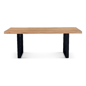 Urbia Brooks  40&quot x 79&quot Dining Table U Base in Teak Top Black Base