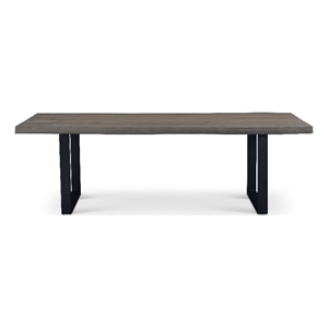 Urbia Brooks  40&quot x 92&quot Dining Table U Base in Sandblasted Grey Top Black Base