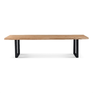 Urbia Brooks  40&quot x 116&quot Dining Table U Base in Teak Top Black Base