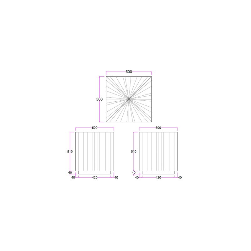 Urbia IE Series Sun End Table in Mixed Wood