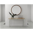 Urbia Relique Raw Console in Polished Stainless Steel Frame Natural Light Top