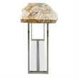 Urbia Relique Raw Console in Polished Stainless Steel Frame Natural Light Top