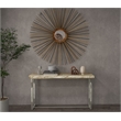 Urbia Relique Raw Console in Polished Stainless Steel Frame Natural Light Top