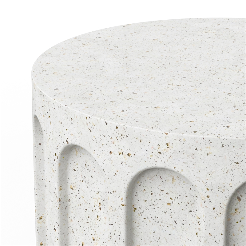 Urbia Mixx Atlas Round Coffee Table in Ivory Terrazzo