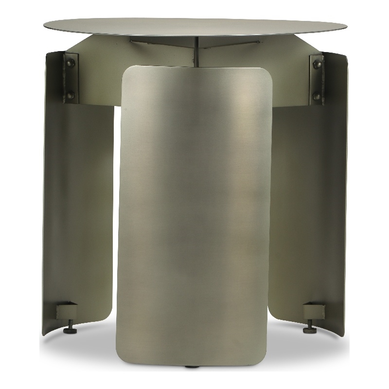Urbia Senshi Industrial End Table in Industrial Nickel
