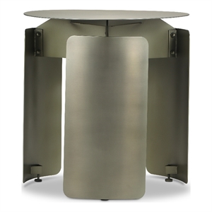 Urbia Senshi Industrial End Table in Industrial Nickel