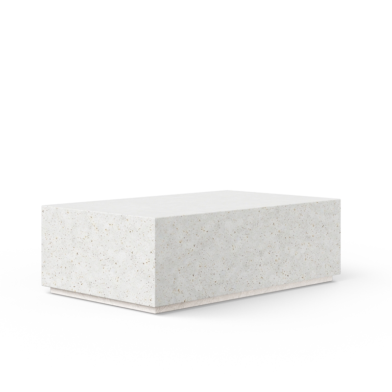 Urbia Mixx Bloc Rectangular Coffee Table in Ivory Terrazzo