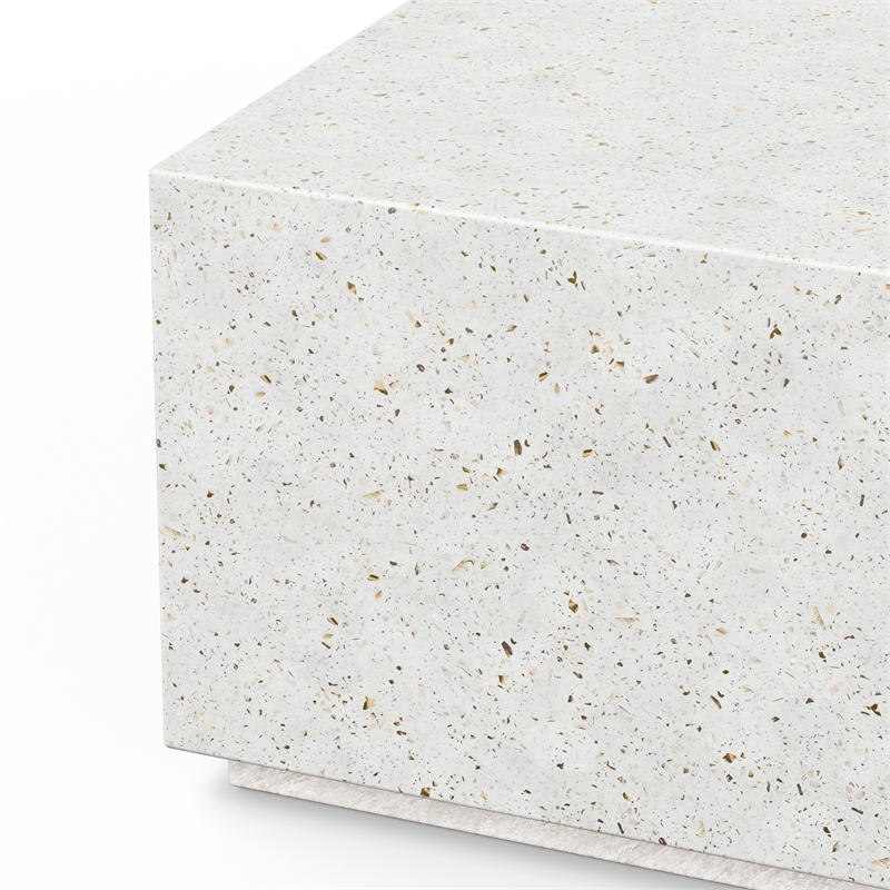 Urbia Mixx Bloc Rectangular Coffee Table in Ivory Terrazzo