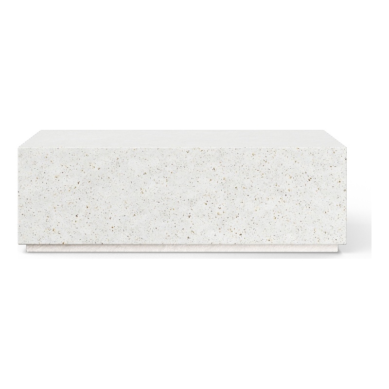 Urbia Mixx Bloc Rectangular Coffee Table in Ivory Terrazzo