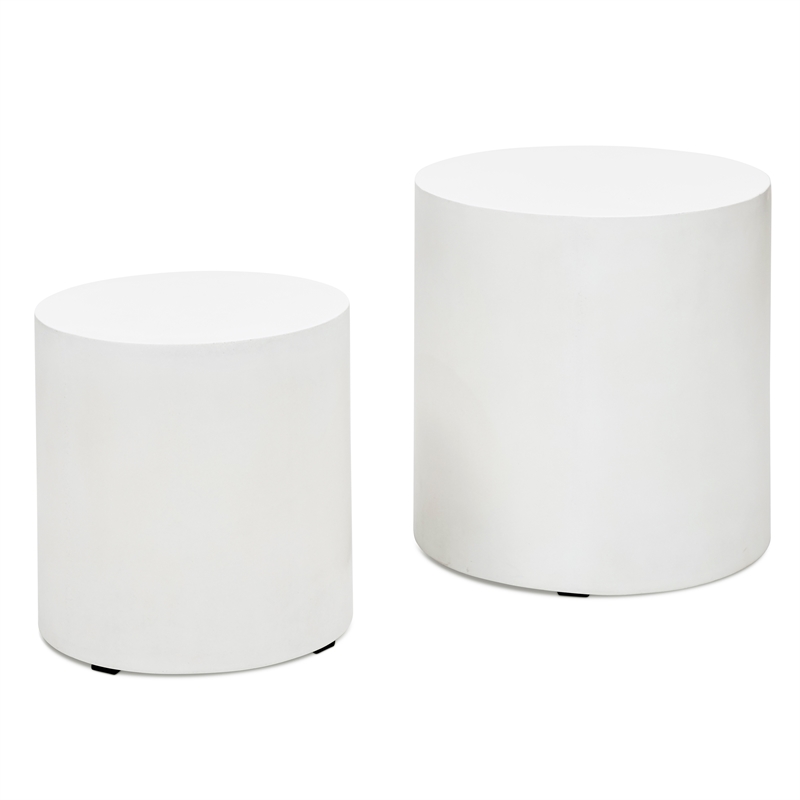Urbia Furniture Mixx Una Pedestal Ivory (Set of 2)