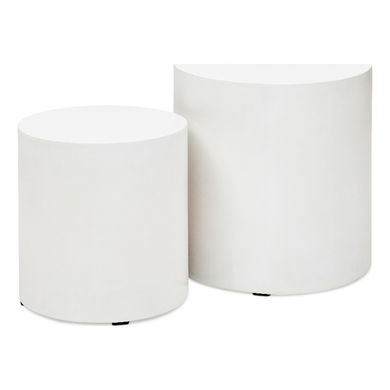 Urbia Furniture Mixx Una Pedestal Ivory (Set of 2)